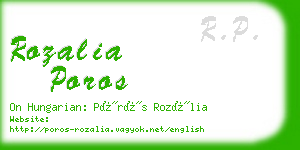 rozalia poros business card